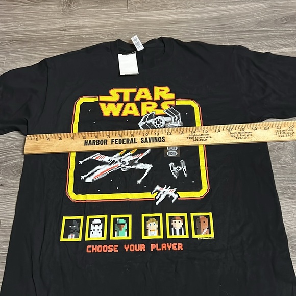 NWT Star Wars Retro Arcade Game Tee Men’s Size Med Black Short Sleeve Tee Styled - Picture 7 of 11